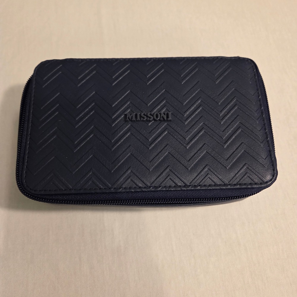 Missoni x Delta Amenity Travel Bag, Toiletries Included, Navy Blue